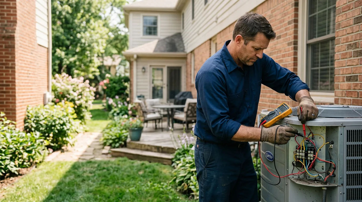HVAC technician working near Summit, NY